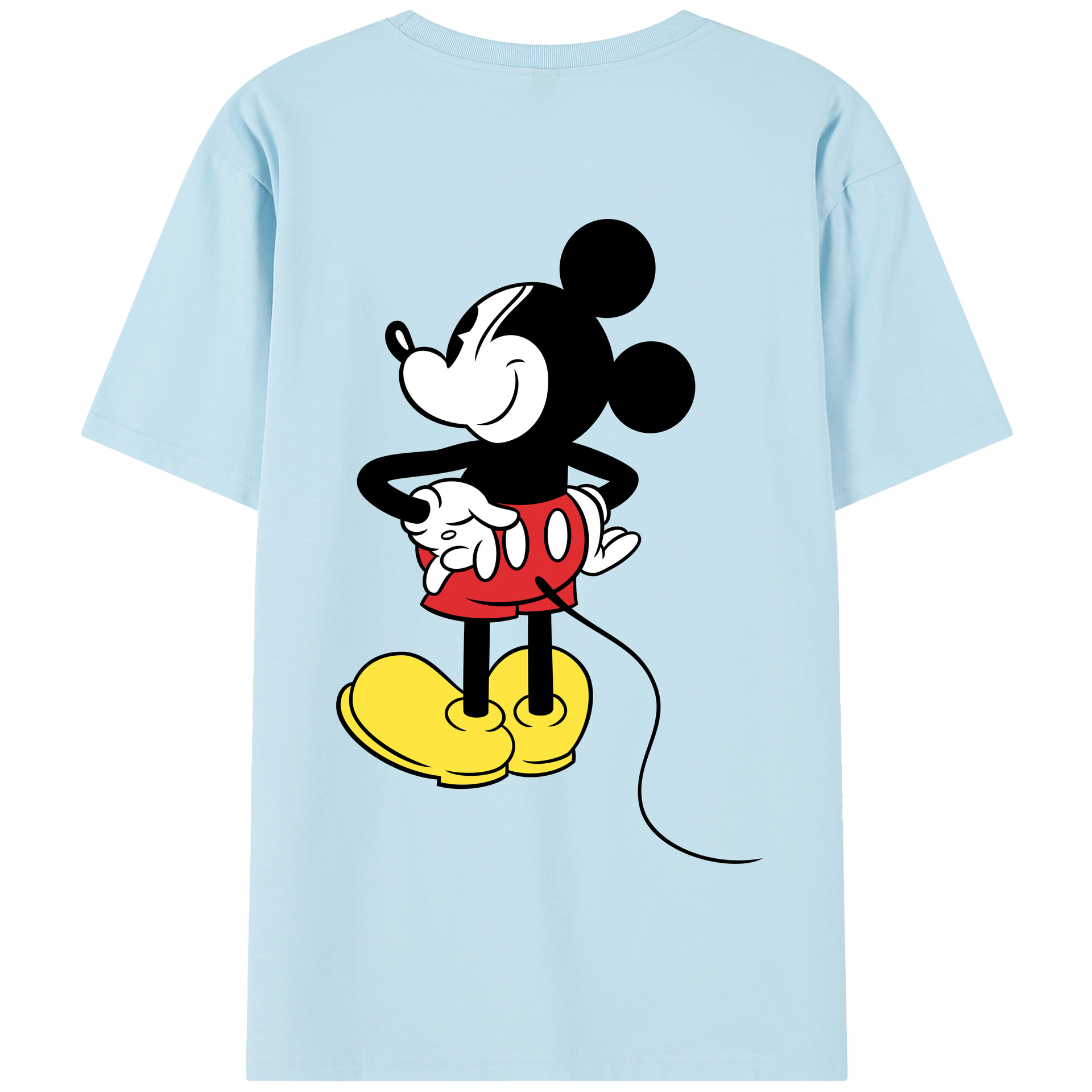 （画像用） ミッキーマウス Mickey Mouse 綿100％半袖Tシャツ（背面プリント）
